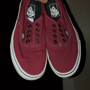 Burgundy Slip On Vans